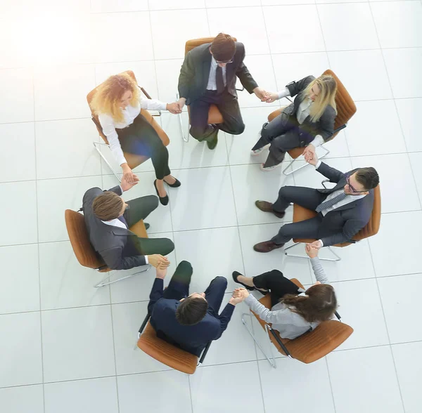 Business team holding each others hands. — Stock Photo, Image