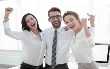 Genç başarılı iş adamları portresi