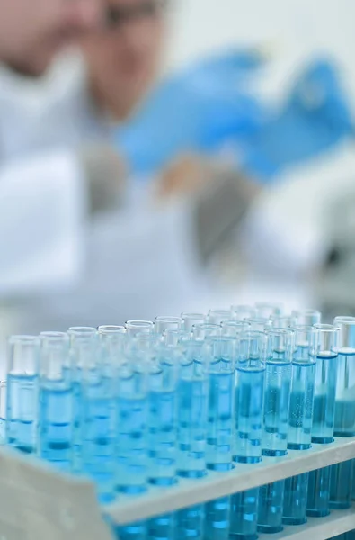 Två forskare genomför tester i laboratorium — Stockfoto