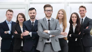 grup portresi.Proje yöneticileri ve iş ekibi