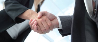 İş ortaklığı toplantı kavramı. Görüntü businessmans handsha