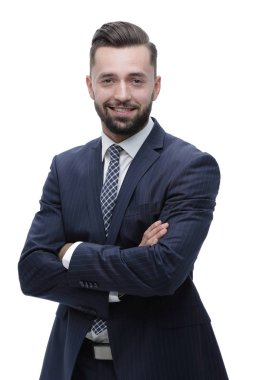 Kendinden emin bir orta işadamı portresi portre