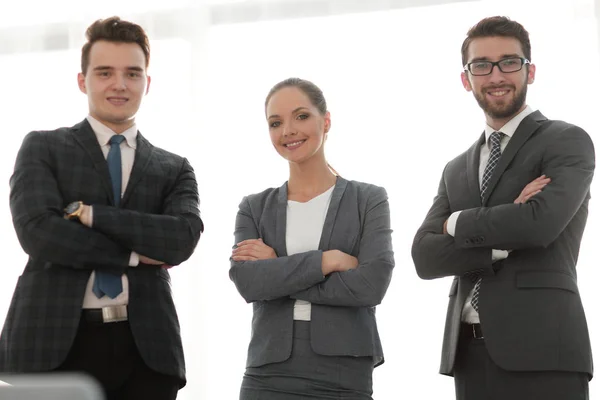 Team av säker affärsmän — Stockfoto