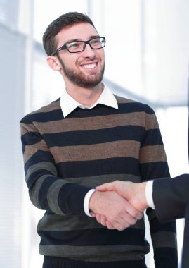 closeup.Handshake iş adamları