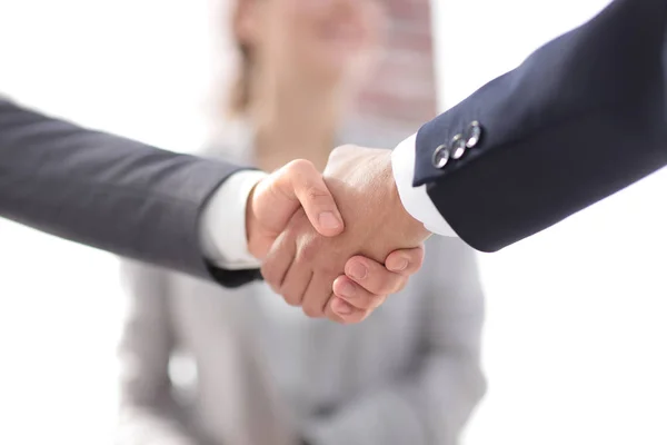 Closeup.Handshake av affärspartners — Stockfoto