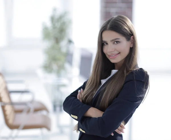 Closeup of young business woman — Stock Photo, Image