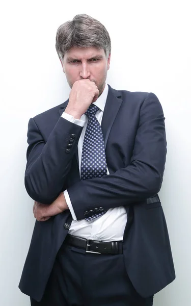 Portrait of a thoughtful businessman. In full growth. — Stock Photo, Image