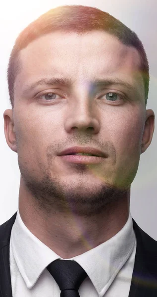Closeup face of a successful man — Stock Photo, Image