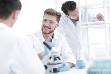 arka plan resim bilim ekibi laboratuarda