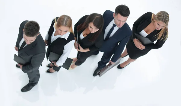 Equipe de negócios view.confident inferior olhando para a câmera . — Fotografia de Stock