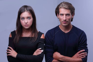 closeup.Serious genç Çift.