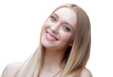 yakın çekim. Genç iş kadını portresi.