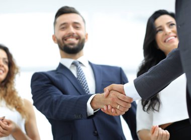 Toplantıda el sıkışma iş ortakları