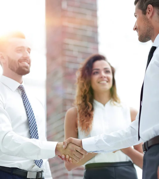 Closeup.Welcome a handshake obchodních partnerů — Stock fotografie