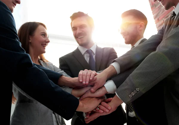 Group of Friends with Hands in Stack, Teamwork — Stock Photo, Image