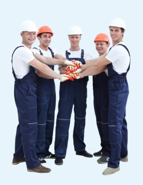 Group of professional industrial workers. clipart