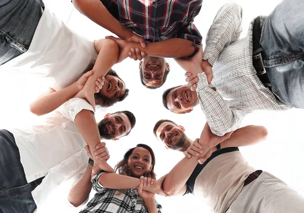 Business-team som håller varandras händer — Stockfoto