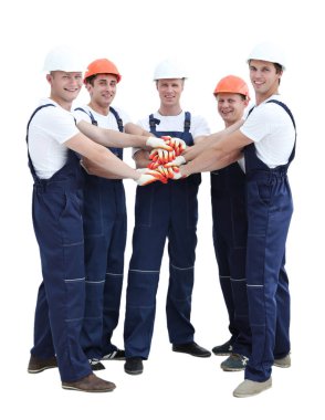 Profesyonel endüstriyel işçilerin grup.