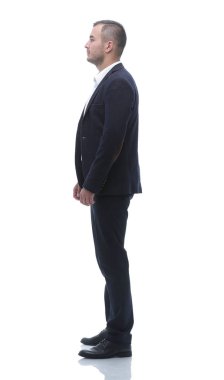 başarılı bir iş adamı, yan view.portrait.