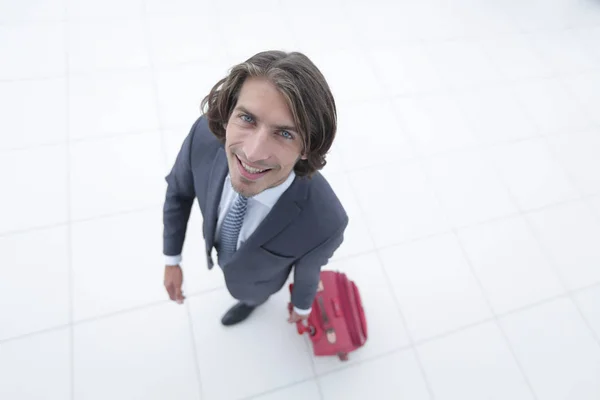 Vista desde el top.businessman con equipaje — Foto de Stock