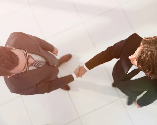 Two business men shaking hands  in the office — Stock Photo, Image