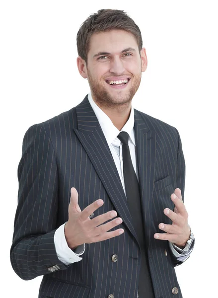 Retrato de um jovem empresário de sucesso. — Fotografia de Stock