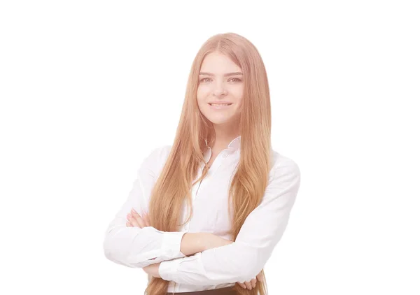Porträt einer jungen Geschäftsfrau im Business-Anzug — Stockfoto