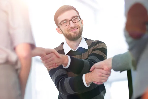 Handshake manager e il cliente . — Foto Stock