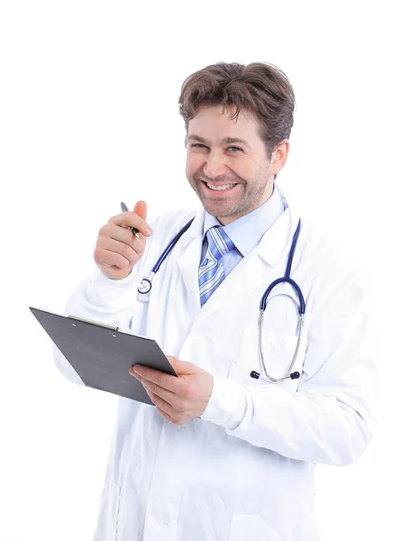 Portret lekarza uśmiechający się . — Zdjęcie stockowe
