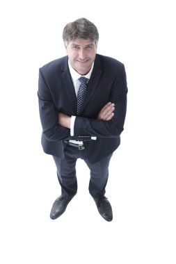 Başarılı bir iş adamı ararken Üstten Görünüm