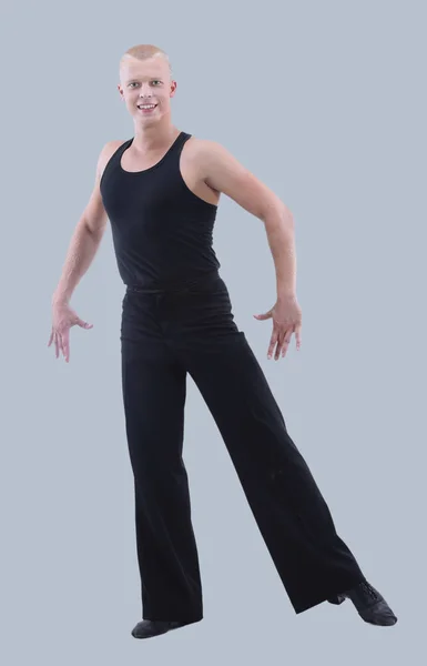 Człowiek tancerka tańca towarzyskiego. Portret tancerki — Zdjęcie stockowe