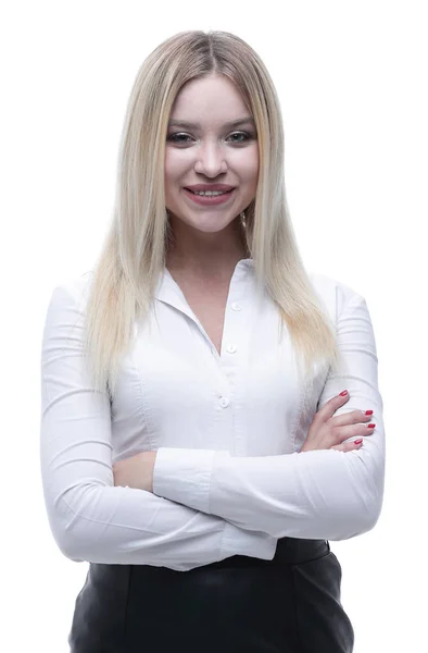 Retrato de una joven dama de negocios sonriente . —  Fotos de Stock