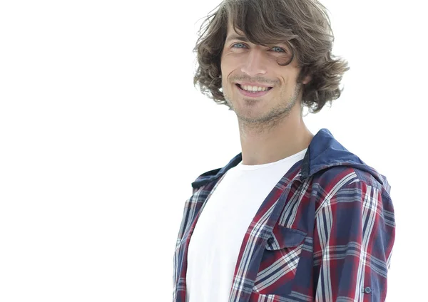 Stylish guy in a plaid shirt. — Stock Photo, Image