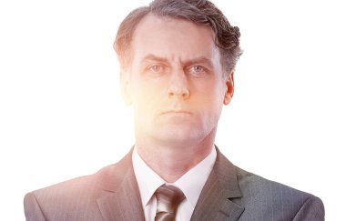 tatlı yakışıklı işadamı portresi.