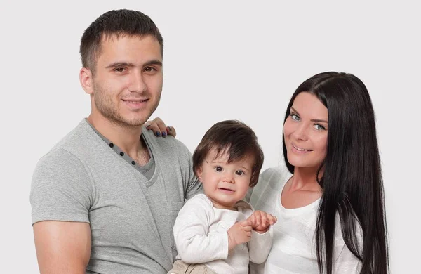 Parents with son studio shot — Stock Photo, Image