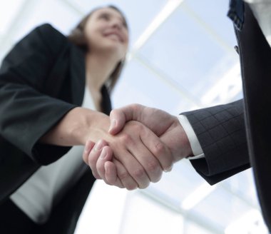 İş ortaklığı toplantı kavramı. Görüntü businessmans handsha