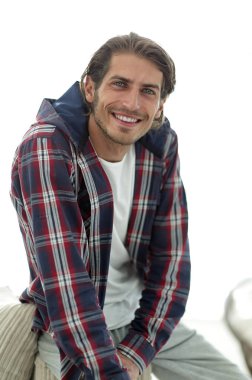 ekose desenli bir gömlek başarılı bir adam portresi.