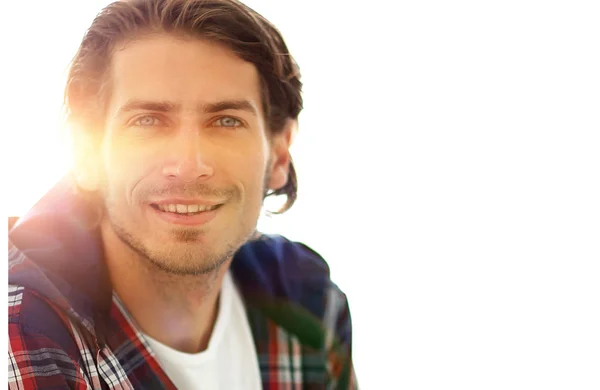 Retrato de un hombre exitoso con una camisa a cuadros . —  Fotos de Stock