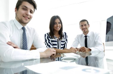 Ofiste çalışan iş ekibi..