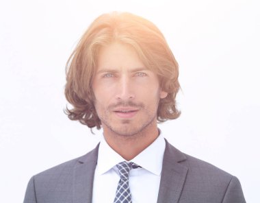 Takım elbise ve kravat şık genç adam