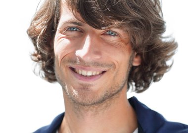 portre. şık bir ekose gömlekli adam. yakın çekim.