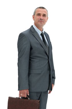 Evrak çantalı içinde tam growth.successful iş adamı