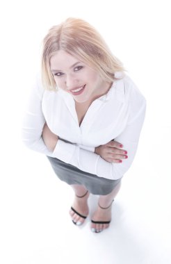 En iyi iyigörünümlü modern genç iş kadını göster .