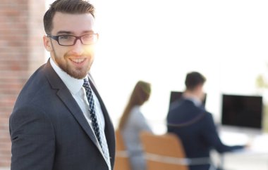 modern iş adamı görevinde.