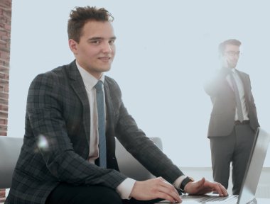 iş concept.determined genç işadamı