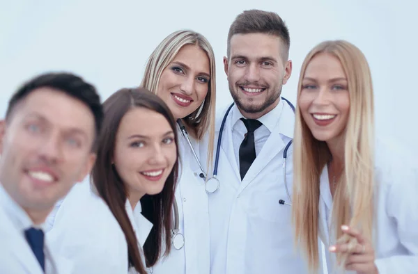 Closeup.Portrait de um médico e equipe médica — Fotografia de Stock