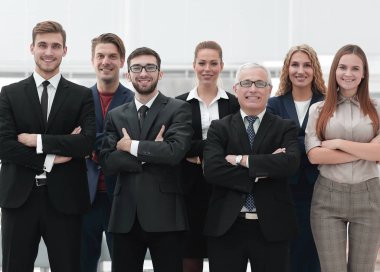 üst düzey iş adamı ve kendine güvenen iş ekibi