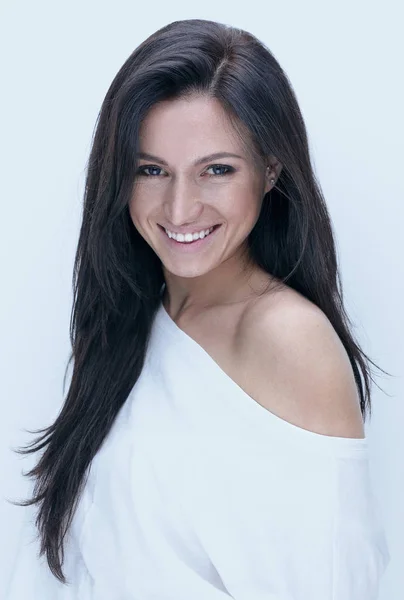 Retrato de uma jovem mulher elegante . — Fotografia de Stock