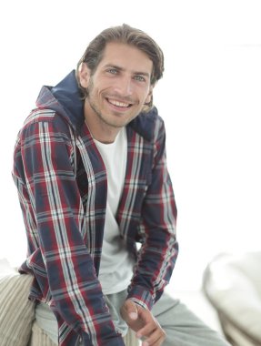 ekose desenli bir gömlek başarılı bir adam portresi.