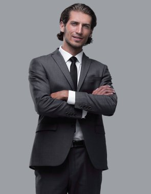 tam büyüme. ciddi iş adamı.